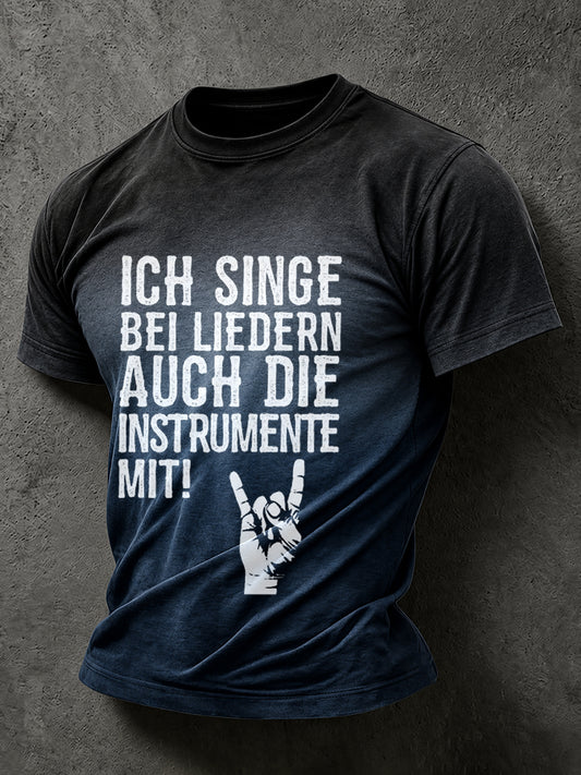Lässiges Herren-T-Shirt mit witzigem Slogan-Print