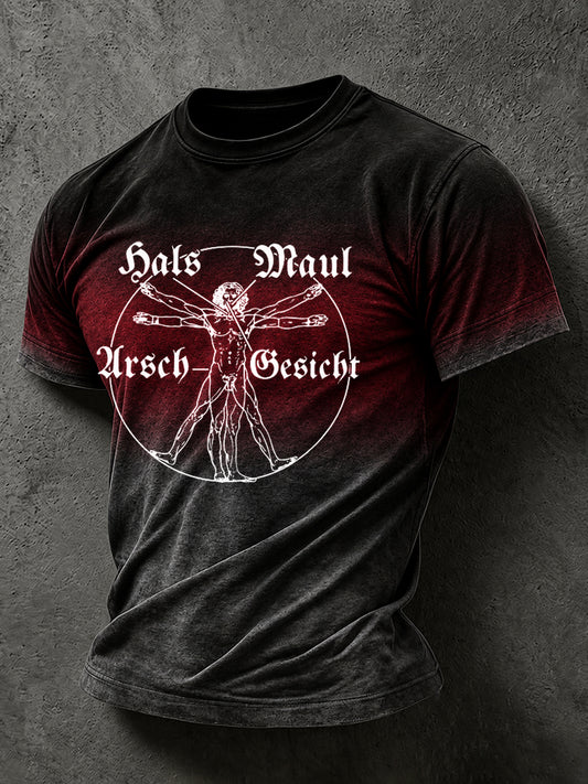 Lässiges Herren-T-Shirt mit witzigem Slogan-Print