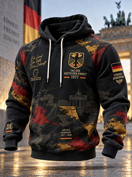 Kommunikations-Hoodie mit grafischem Motiv zum Tag der Einheit der Männer