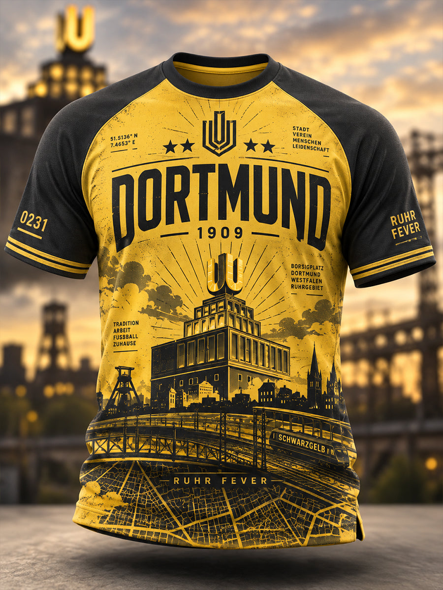 Herren-T-Shirt Dortmund mit kurzen Ärmeln