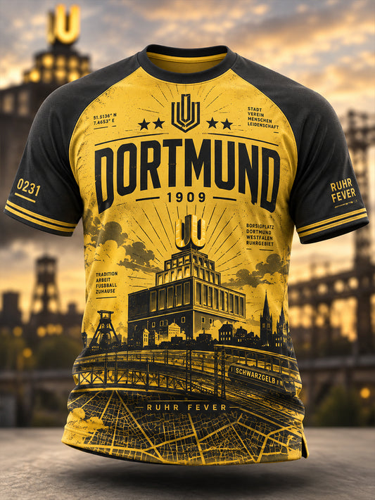 Herren-T-Shirt Dortmund mit kurzen Ärmeln