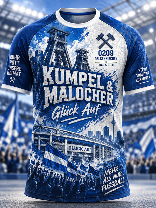 Herren-Schalke-T-Shirt mit kurzen Ärmeln