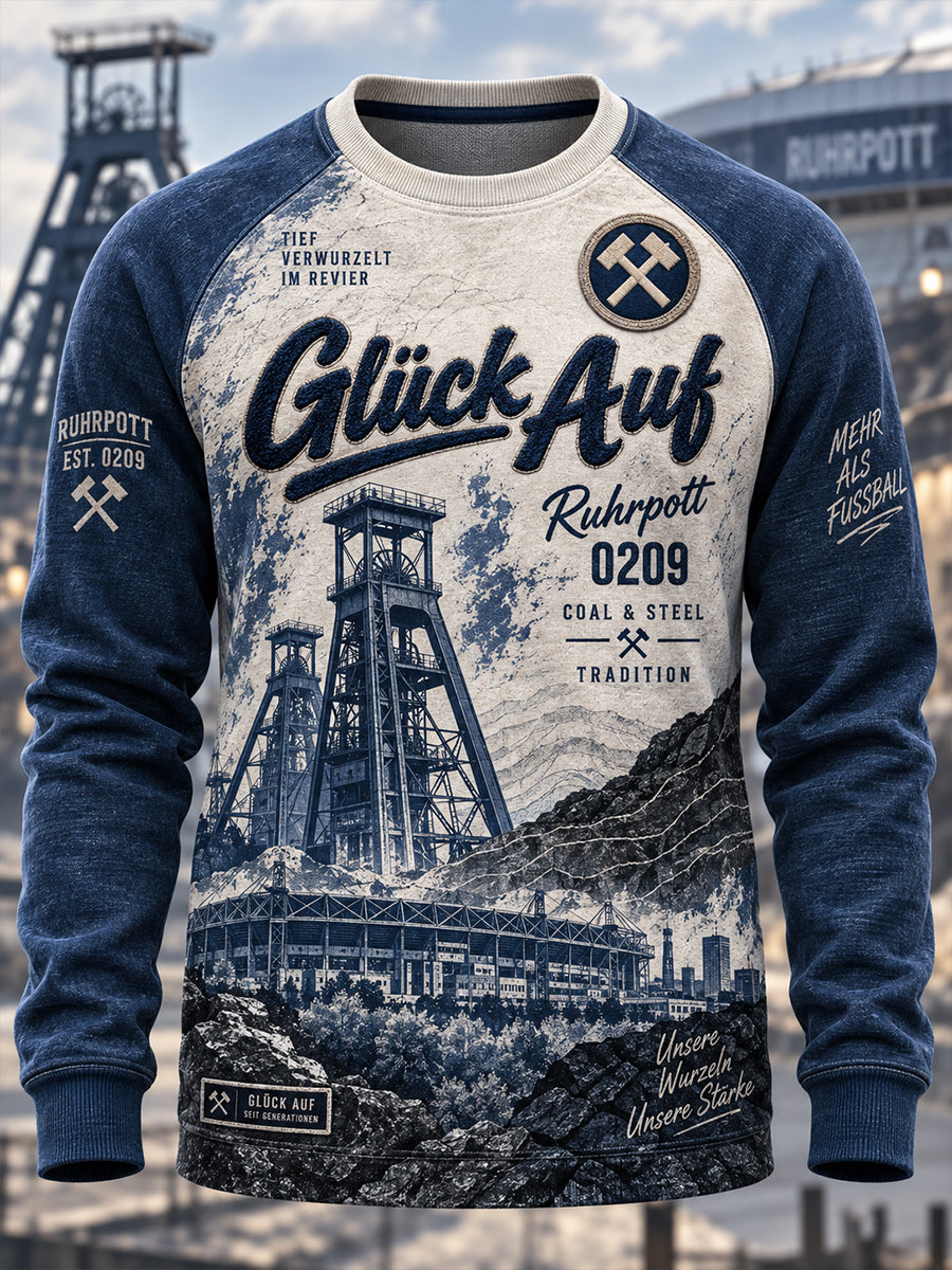 Herren-Schalke-T-Shirt mit langen Ärmeln