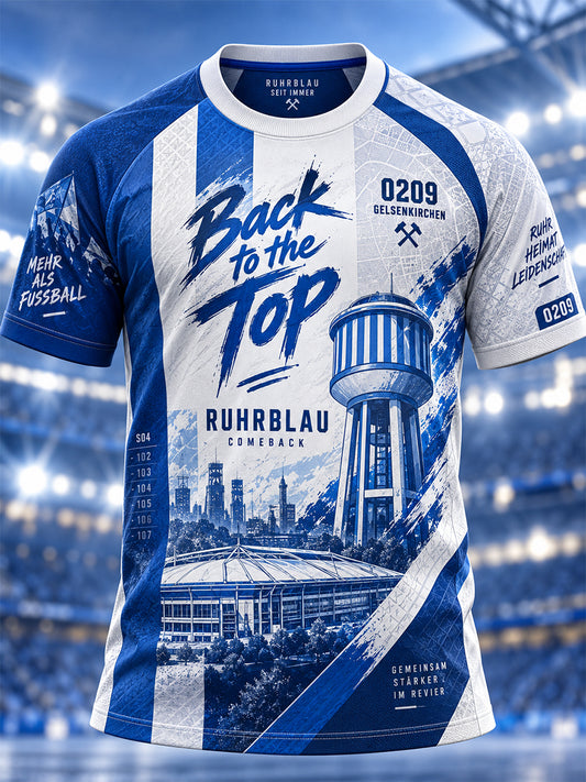 Herren-Schalke-T-Shirt mit kurzen Ärmeln