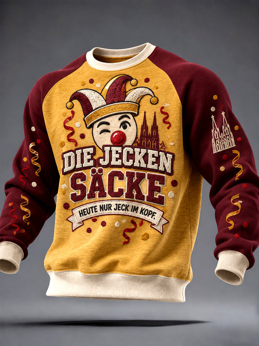 Herren-Kölsch-Party-Graphic-Kapuzenpullover mit Rundhalsausschnitt