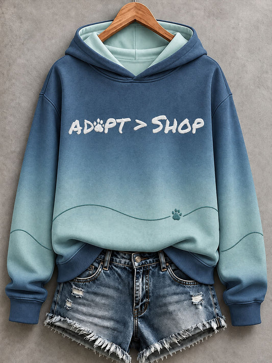 Damen-Sweatshirt mit Haustiermotiv zum „Adoptiere-einen-Hund“-Monat für Tierliebhaber