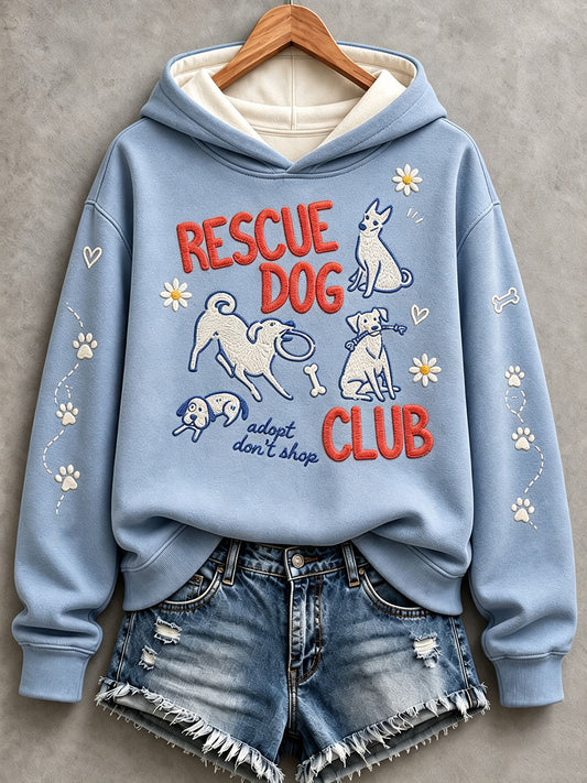 Damen-Sweatshirt mit Haustiermotiv zum „Adoptiere-einen-Hund“-Monat für Tierliebhaber