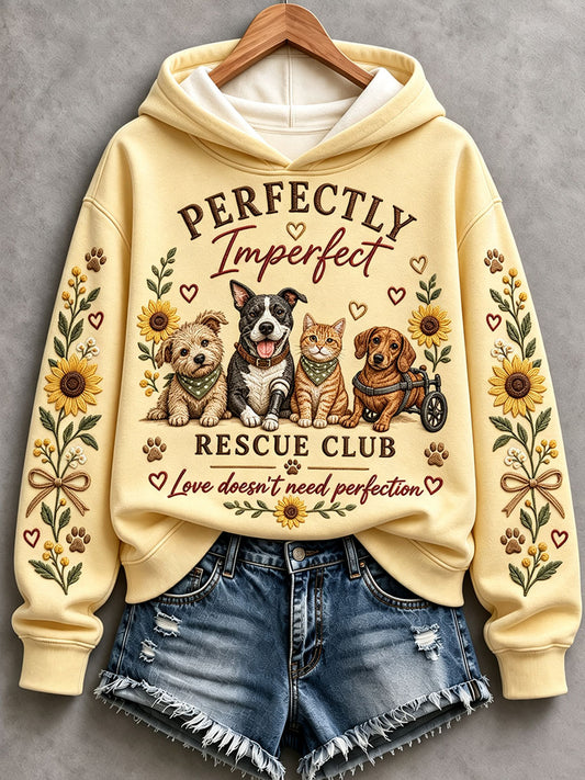 Damen-Sweatshirt mit Haustiermotiv zum „Adoptiere-einen-Hund“-Monat für Tierliebhaber