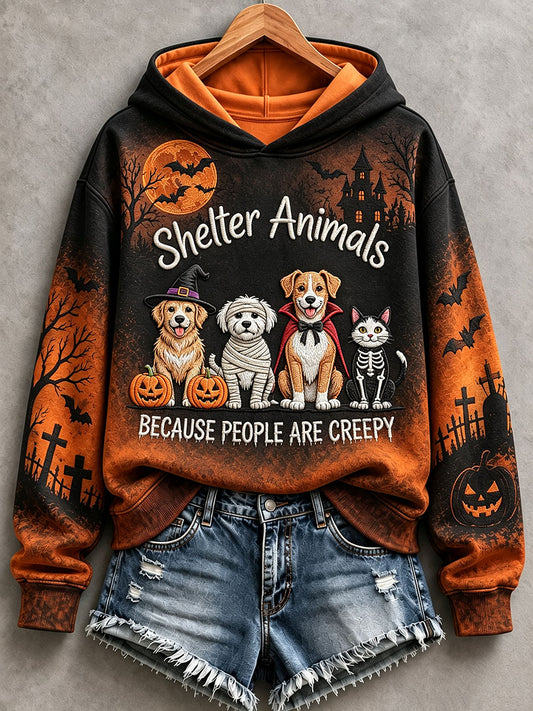 Damen-Sweatshirt mit Haustiermotiv zum „Adoptiere-einen-Hund“-Monat für Tierliebhaber