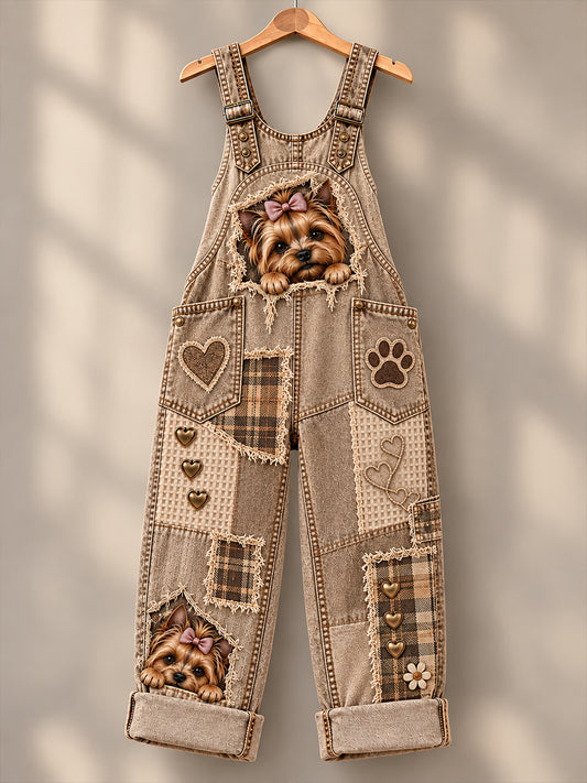 Lässige Damen-Overalls mit lustigem Tiermotiv-Druck