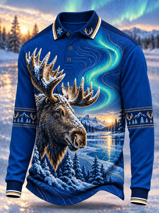Langärmliges Herren-Winter tier hemd