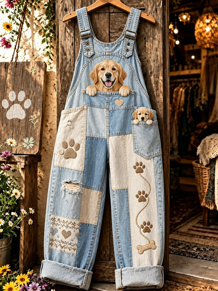 Lässige Damen-Overalls mit lustigem Tiermotiv-Druck