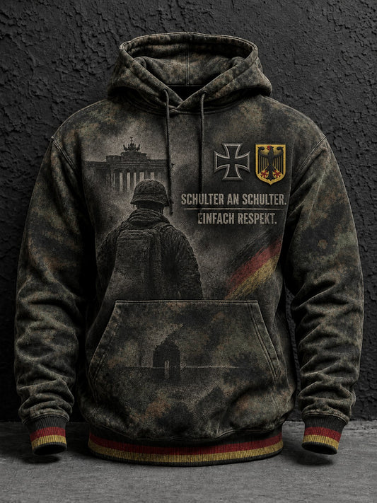 Herren Deutschland Volkstrauertag Tag bedruckte Kapuzenjacke