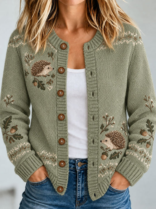 Damen-Häkel-Wintercardigan
