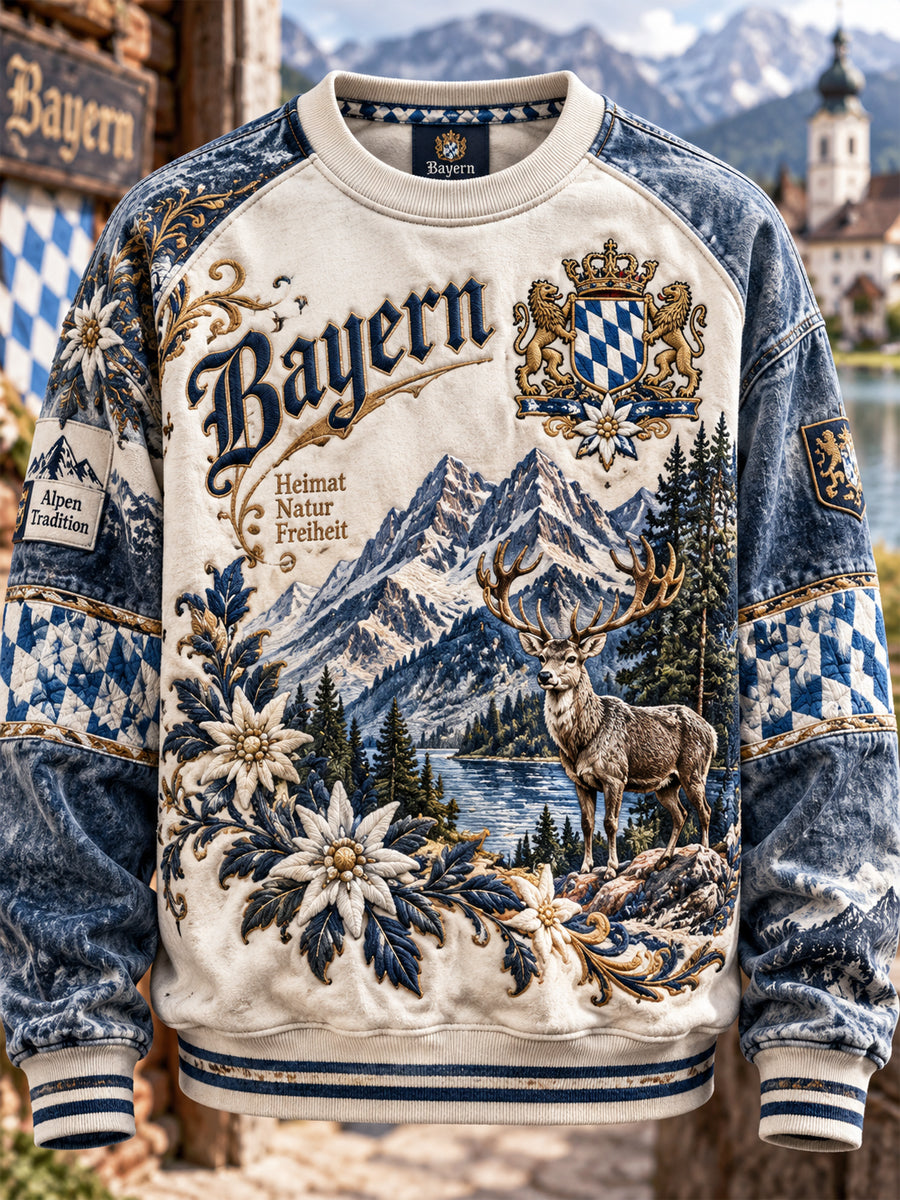 Herren-Bayern-Langarm-T-Shirt