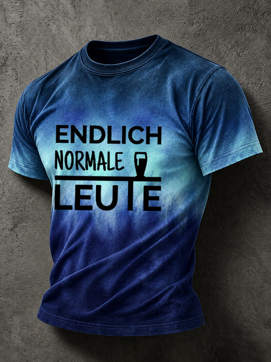 Lässiges Herren-T-Shirt mit witzigem deutschem Spruch-Print