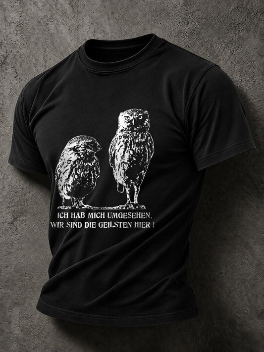 Lässiges Herren-T-Shirt mit witzigem deutschem Spruch-Print
