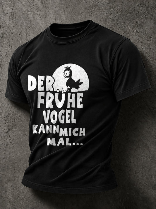 Lässiges Herren-T-Shirt mit witzigem deutschem Spruch-Print