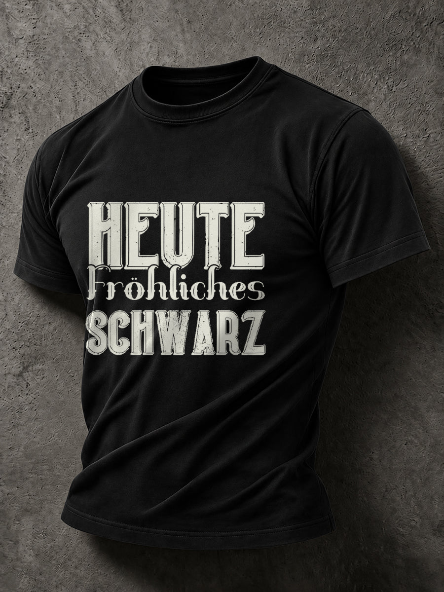 Lässiges Herren-T-Shirt mit witzigem deutschem Spruch-Print