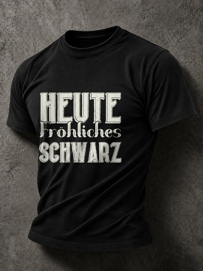 Lässiges Herren-T-Shirt mit witzigem deutschem Spruch-Print