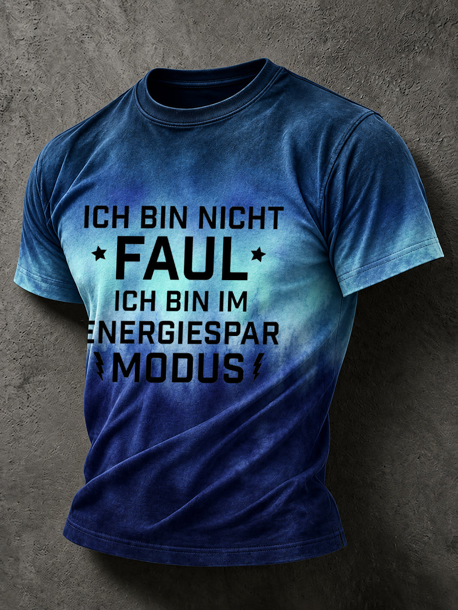 Lässiges Herren-T-Shirt mit witzigem deutschem Spruch-Print