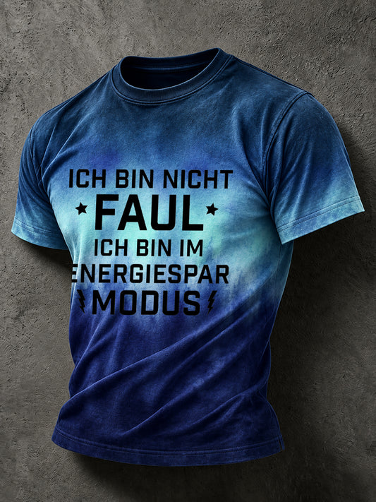 Lässiges Herren-T-Shirt mit witzigem deutschem Spruch-Print