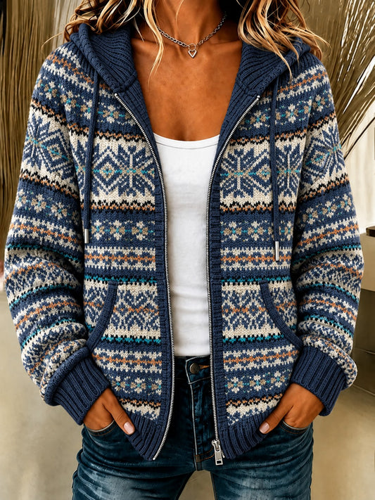 Kuscheliger Strickhoodie für Damen