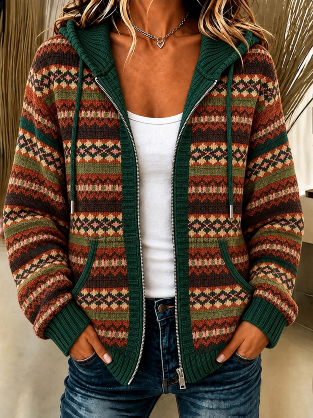 Kuscheliger Strickhoodie für Damen