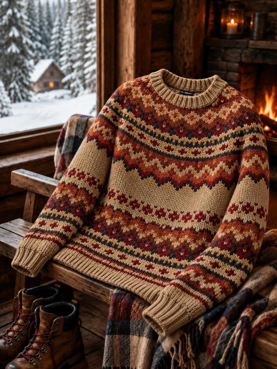 Bequemer Strickpullover für Herren