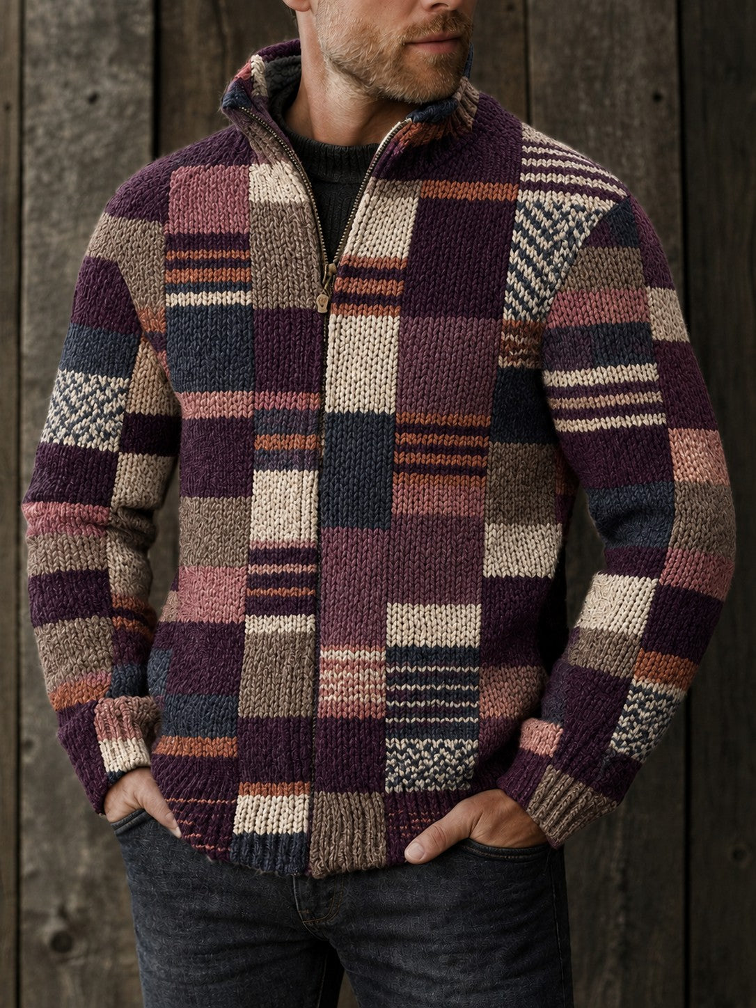 Herren-Fleecejacke aus Verbundmaterial