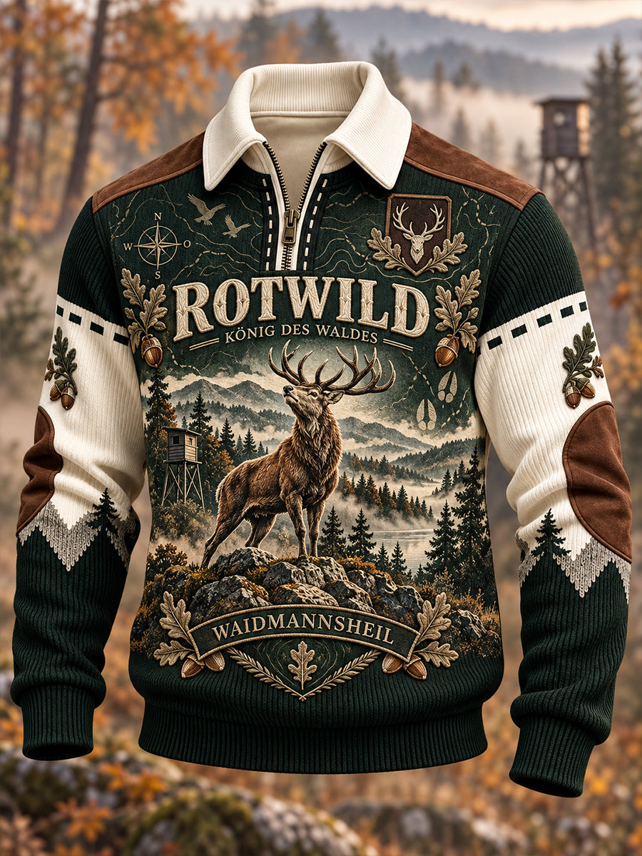 Herren-Halbzip-Sweatshirt für die deutsche Jagdsaison