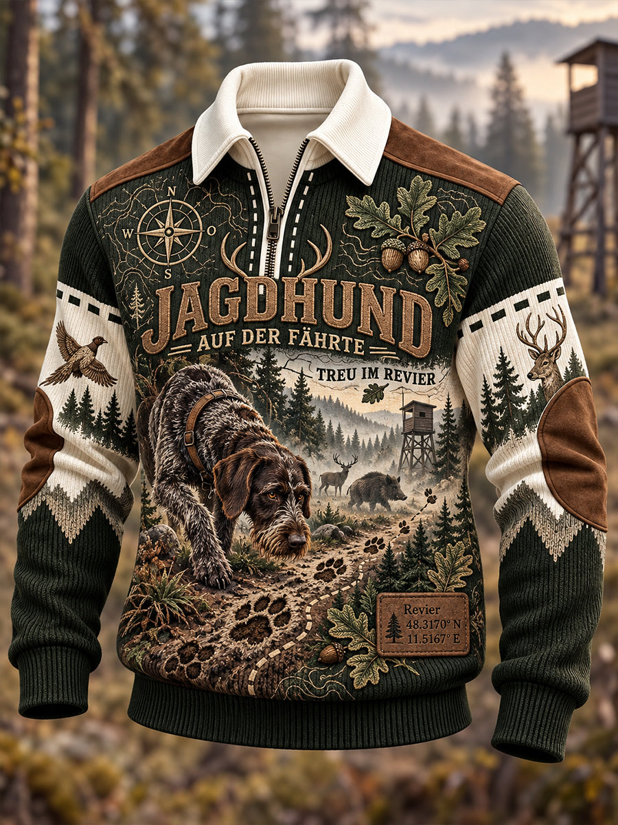 Herren-Halbzip-Sweatshirt für die deutsche Jagdsaison