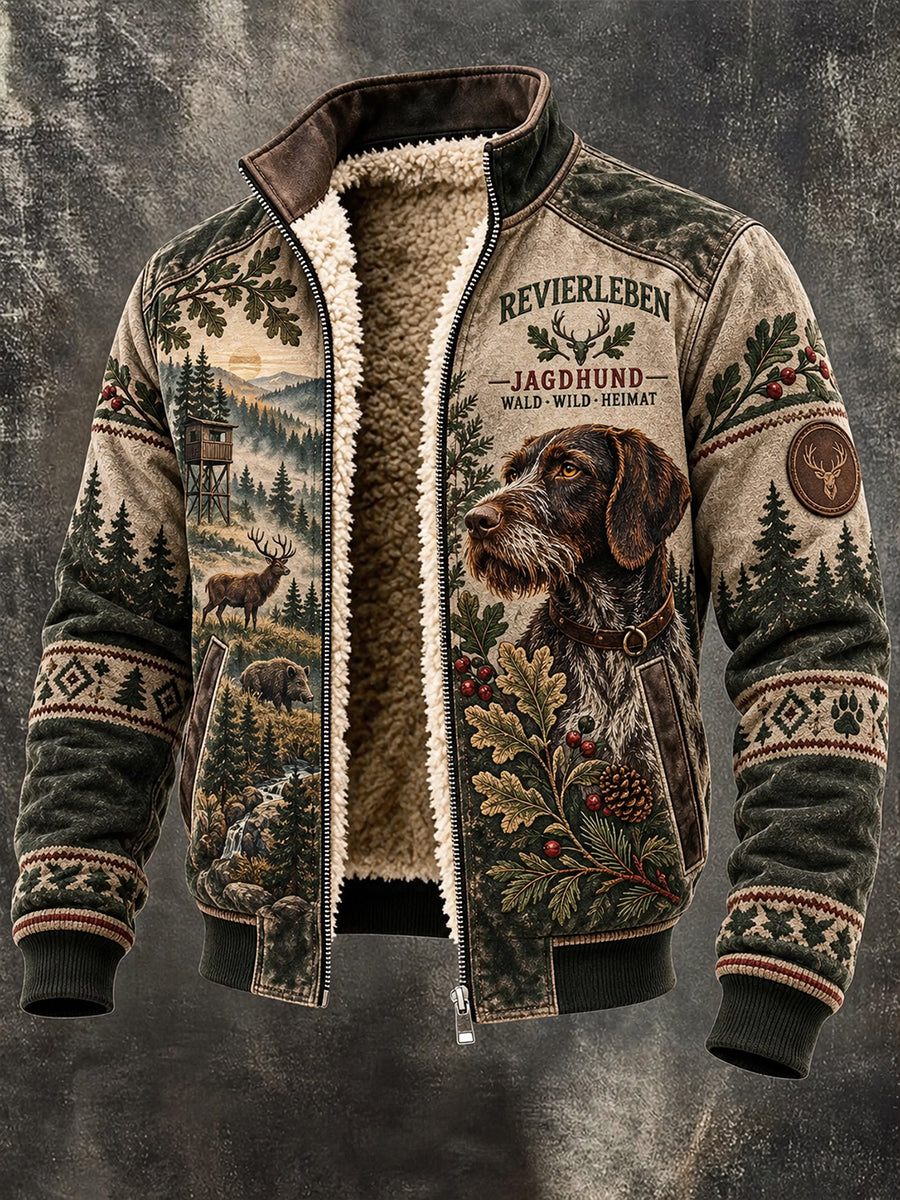 Herren-Jacke mit Fleecefutter und Reißverschluss für die deutsche Jagdsaison