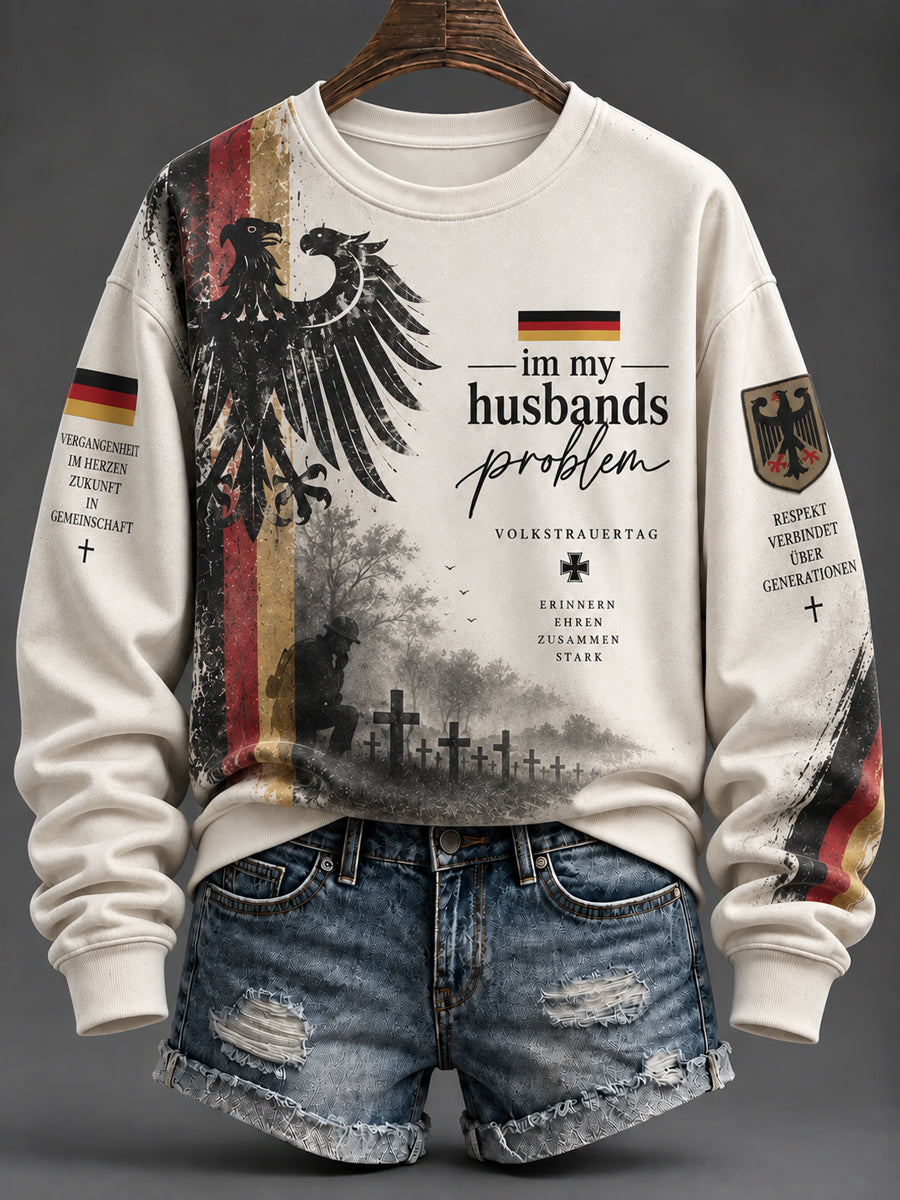Damen-Sweatshirt mit Aufdruck zum Volkstrauertag