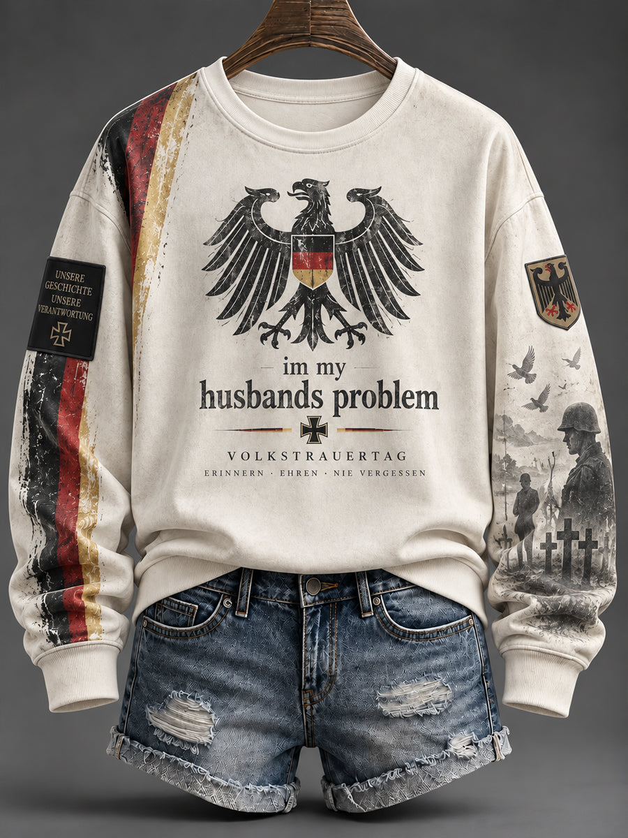Damen-Sweatshirt mit Aufdruck zum Volkstrauertag