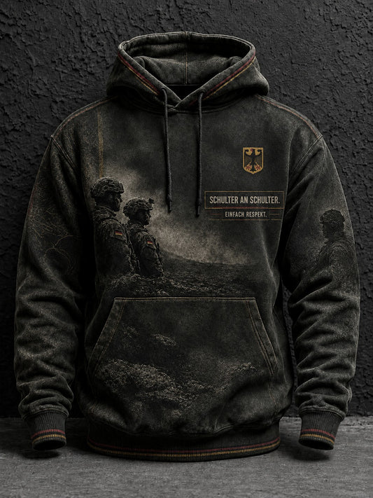 Herren Deutschland Volkstrauertag Tag bedruckte Kapuzenjacke