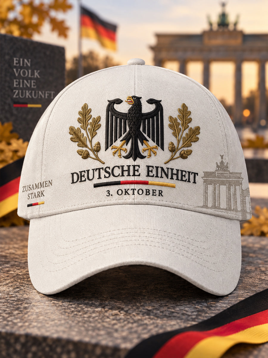 Gedenk-Mütze mit grafischem Aufdruck zum Tag der Einheit der Männer
