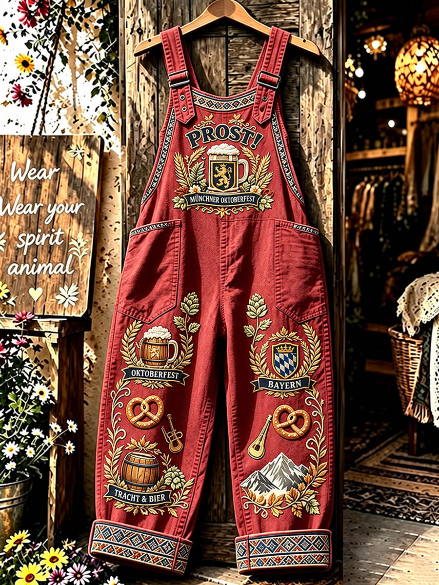 Lässiger Jumpsuit im Oktoberfest-Stil für Damen