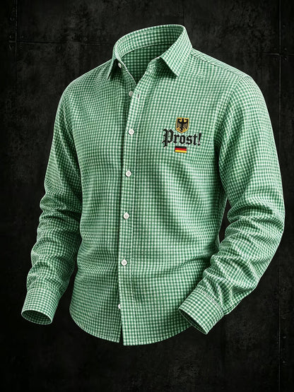 Herren-Oktoberfest-Stil Freizeithemd mit langen Ärmeln