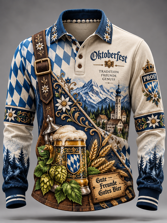 Herren Oktoberfest Langarm Hemd