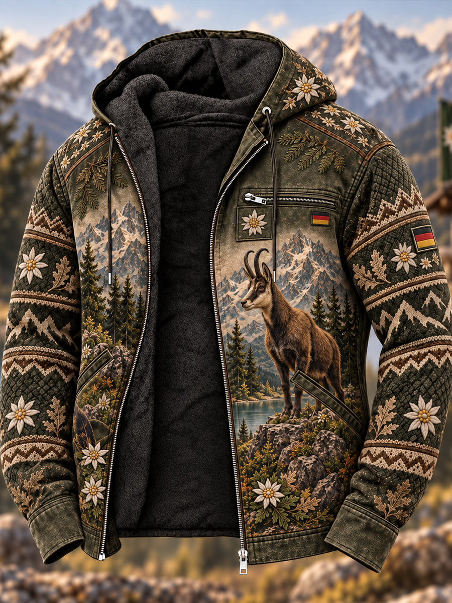 Herren-Jagdjacke mit Fleecefutter und Kapuze für die deutsche Jagdsaison