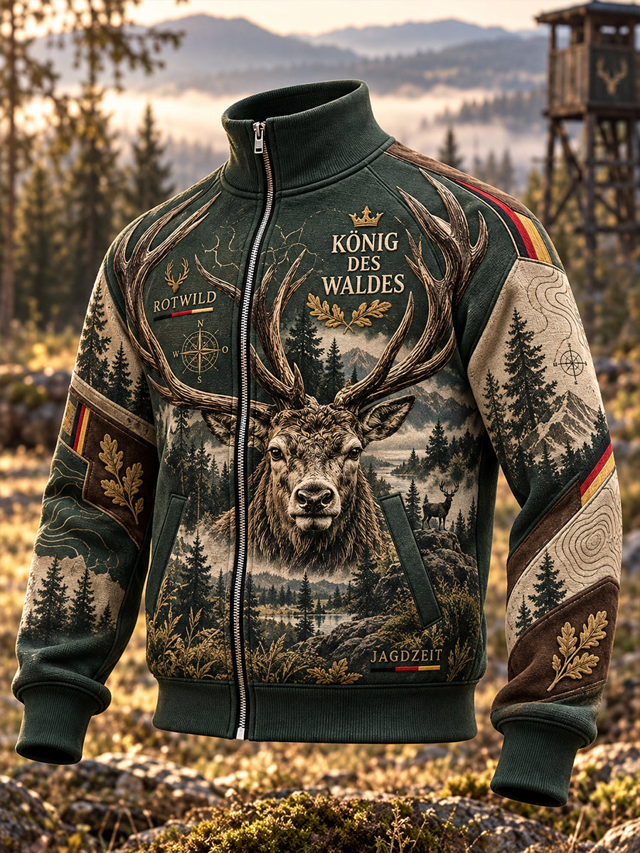 Herren-Jagdjacke mit Fleecefutter und Kapuze für die deutsche Jagdsaison