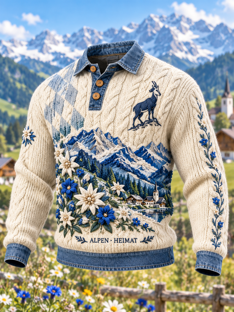 Herren-Bayern-Imitat-Pullover