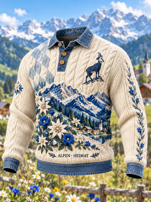 Herren-Bayern-Imitat-Pullover