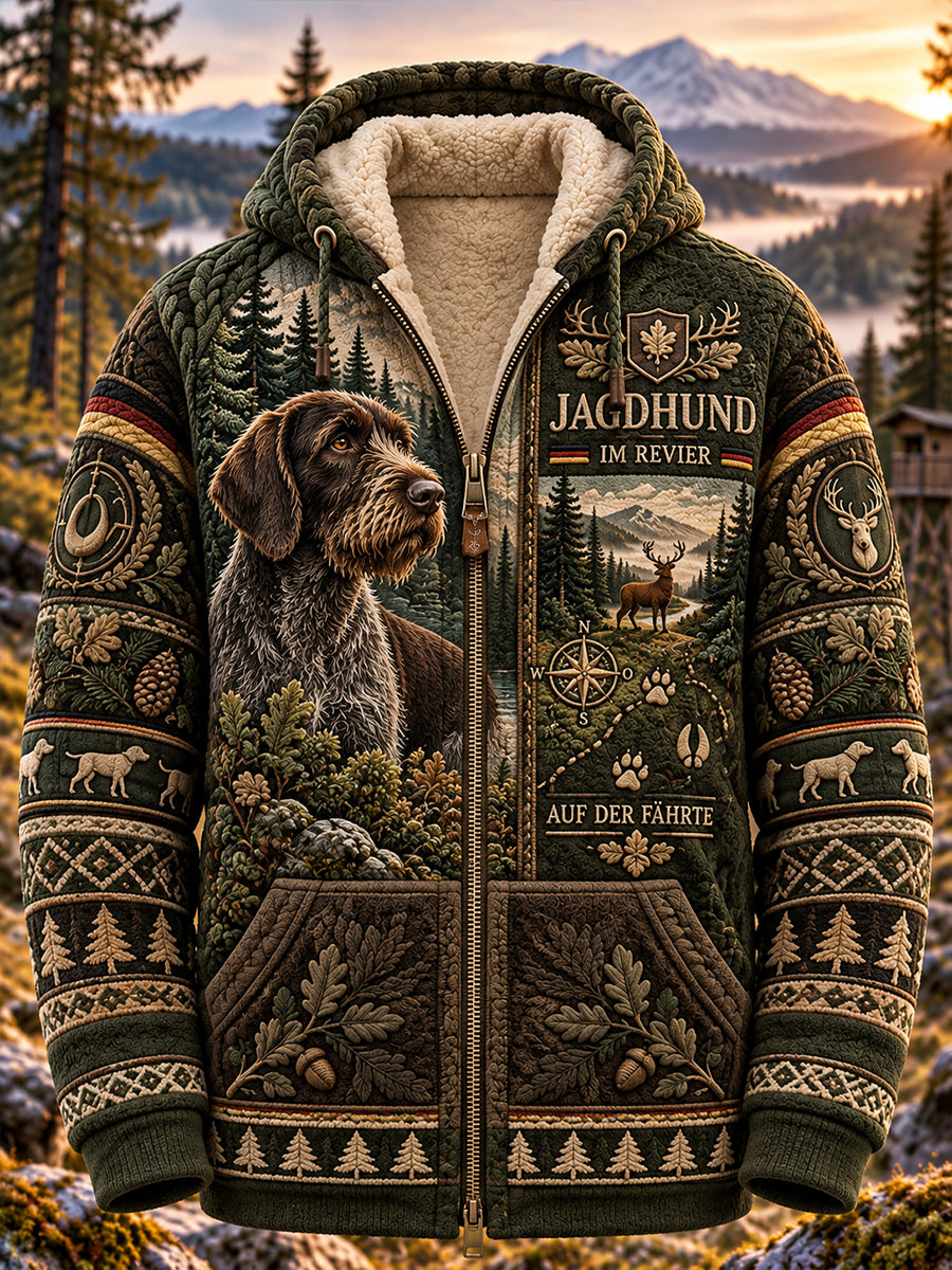 Herren-Flanellkapuzenjacke für die deutsche Jagdsaison