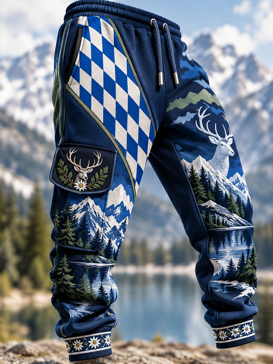 Herren-Bayrische Kunst-Loungehose Freizeithose