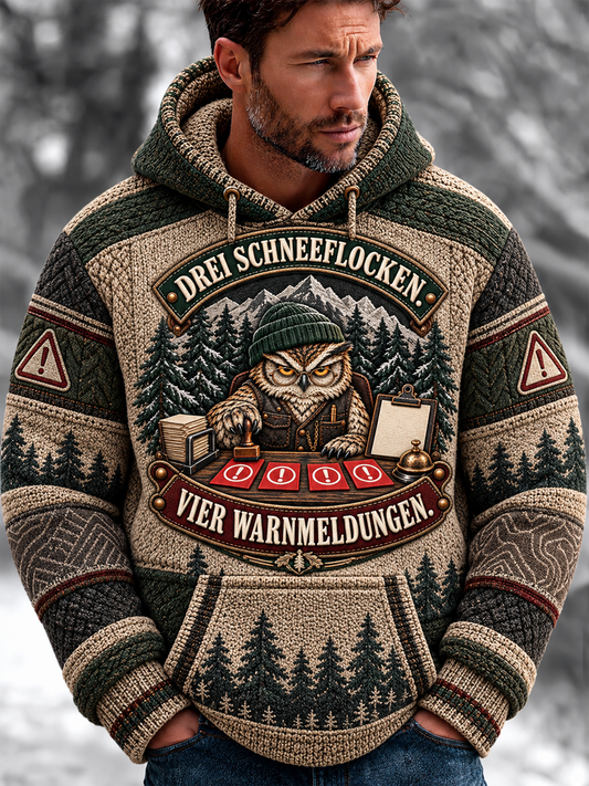 Herren-Pullover mit humorvollem Slogan-Imitat