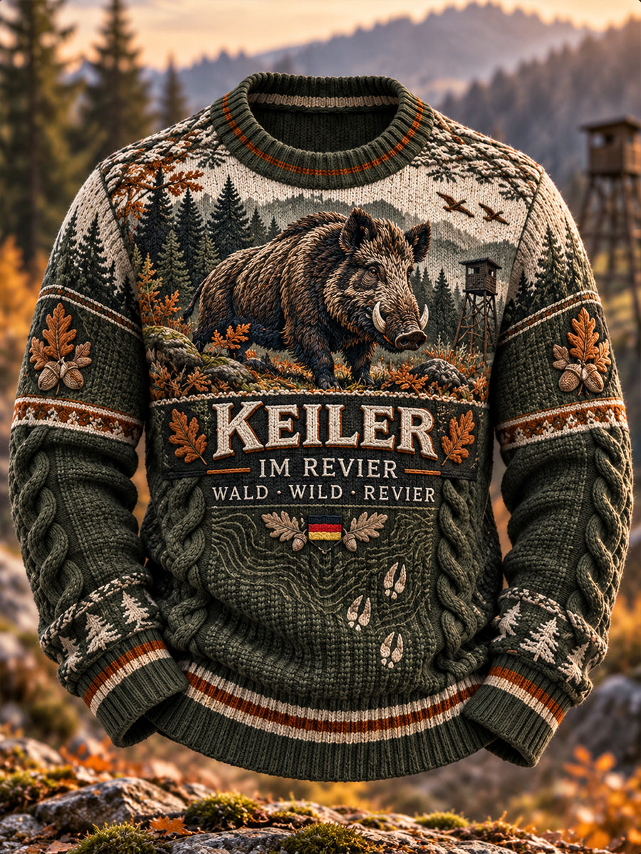 Herren-Deutschland-Jagdsaison-Imitationspullover