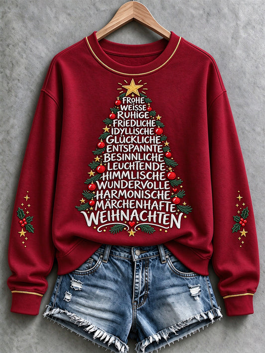 Damen Weihnachts druck Casual Sweatshirt