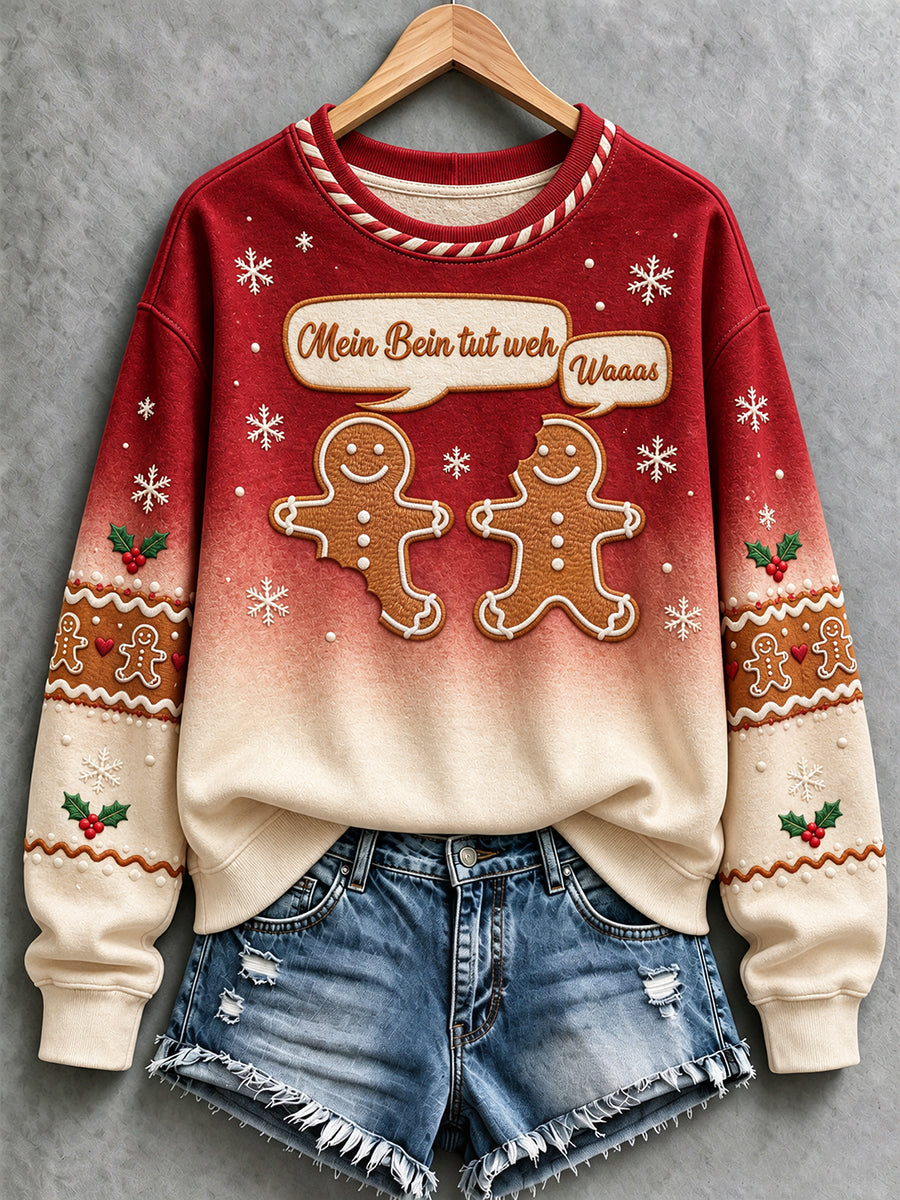 Weihnachts-Loungesweatshirt für Damen mit Muster